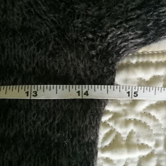 DEX Grey & Floral Embroidery Mohair V Neck Knitted Cardigan Size Small - Picture 10 of 12